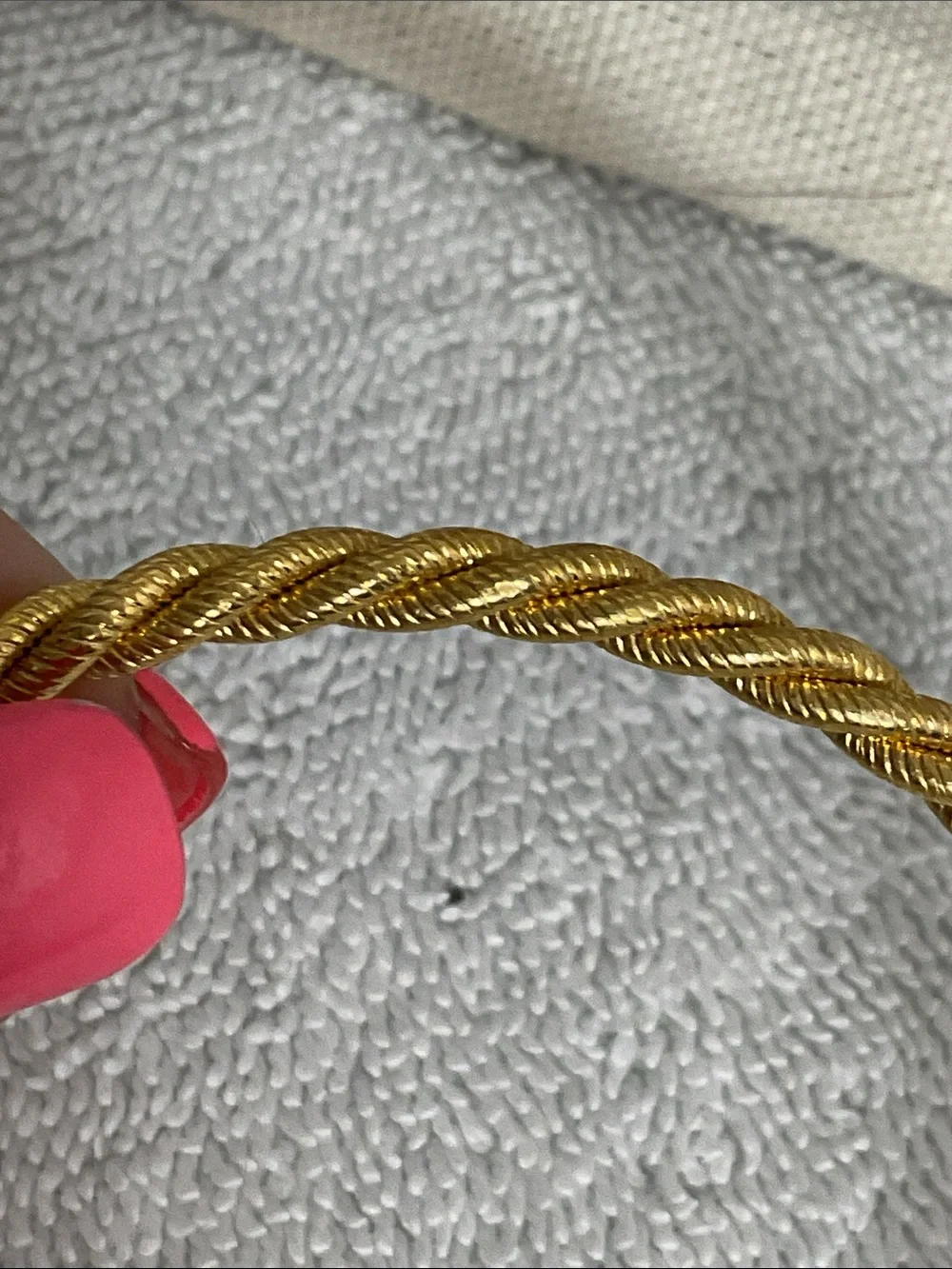 Gold-Tone Twisted Rope Bangle Bracelet OS